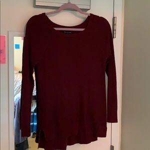 American Eagle Maroon Long Sleeve Top M